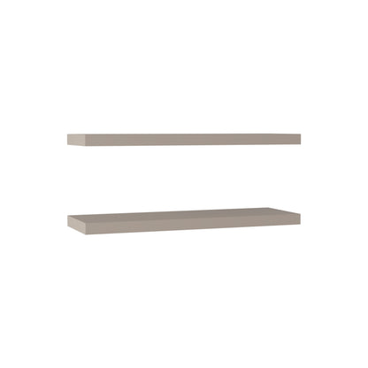 TUHOME Ecco 31.5-Inch Floating Shelves Set of Two with Hidden Brackets, Modern Wall-Mounted Shelves for Bedroom, Bathroom or Living Room Décor, Minimalist Display and Storage Solution for Books, Photos and Accessories