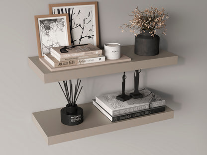 Ecco 31.5" Wide Floating Shelves Set Of 2, Shelves For Wall Decor For Bedroom, Bathroom Storage Shelves, Book Shelves For Living Room