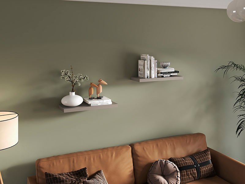 Ecco 31.5" Wide Floating Shelves Set Of 2, Shelves For Wall Decor For Bedroom, Bathroom Storage Shelves, Book Shelves For Living Room