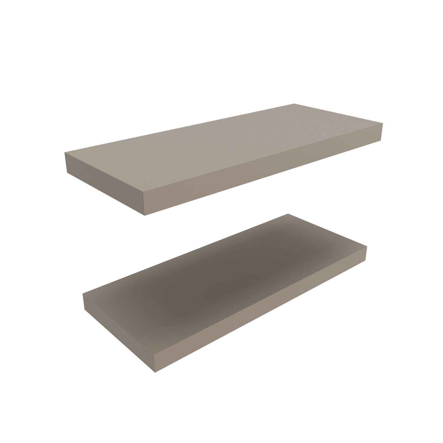 TUHOME Ecco 31.5-Inch Floating Shelves Set of Two with Hidden Brackets, Modern Wall-Mounted Shelves for Bedroom, Bathroom or Living Room Décor, Minimalist Display and Storage Solution for Books, Photos and Accessories