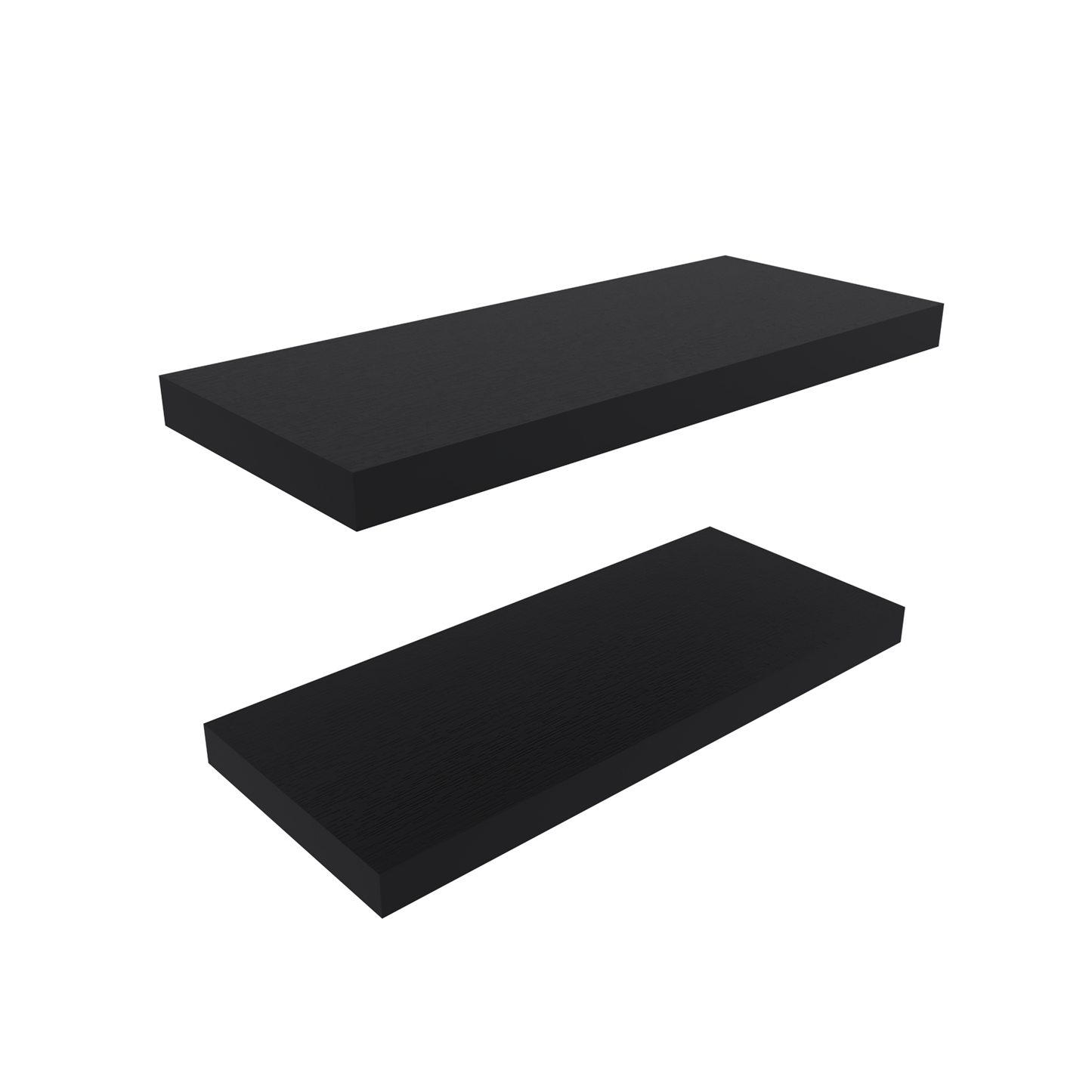 TUHOME Ecco 31.5-Inch Floating Shelves Set of Two with Hidden Brackets, Modern Wall-Mounted Shelves for Bedroom, Bathroom or Living Room Décor, Minimalist Display and Storage Solution for Books, Photos and Accessories