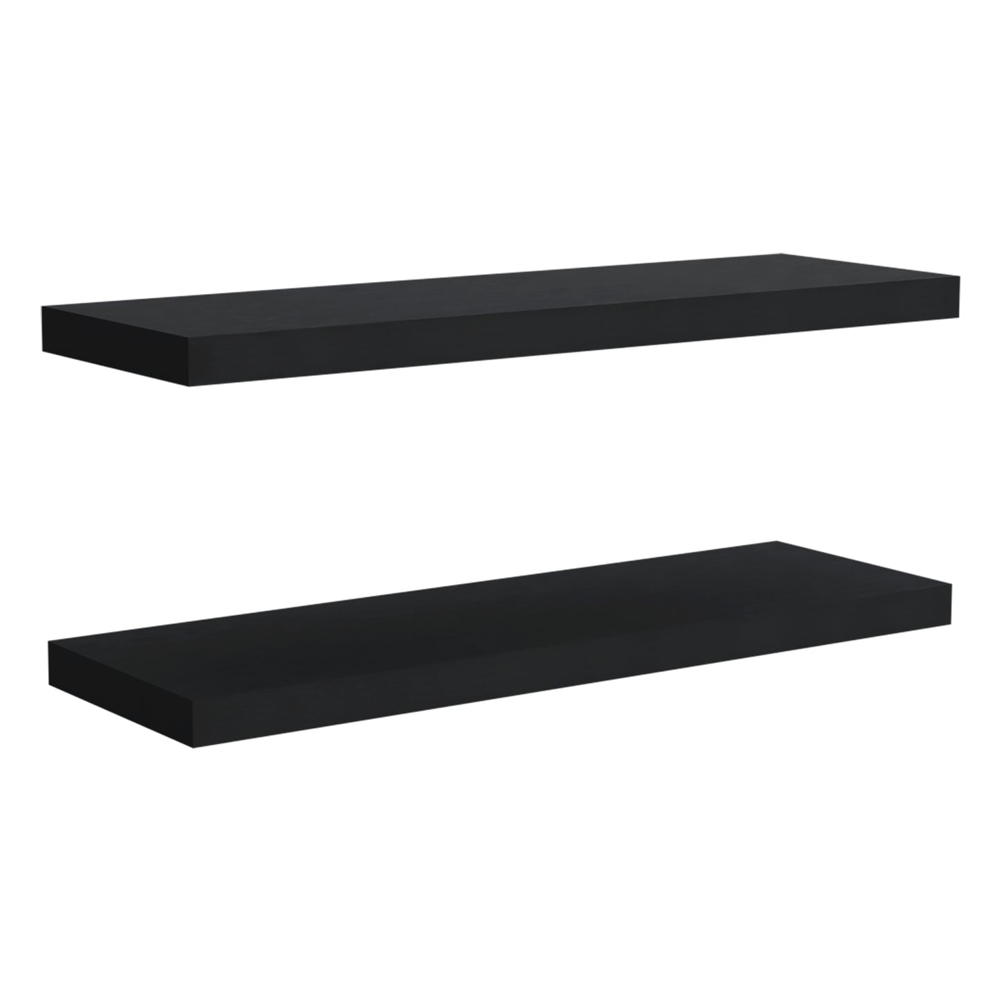 TUHOME Ecco 31.5-Inch Floating Shelves Set of Two with Hidden Brackets, Modern Wall-Mounted Shelves for Bedroom, Bathroom or Living Room Décor, Minimalist Display and Storage Solution for Books, Photos and Accessories