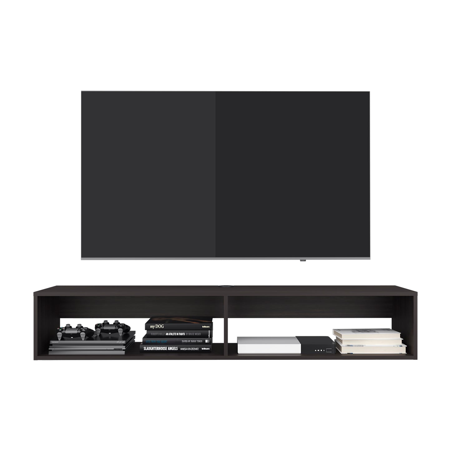 Eco Floating Tv Stand 59" Wide with Two Shelves