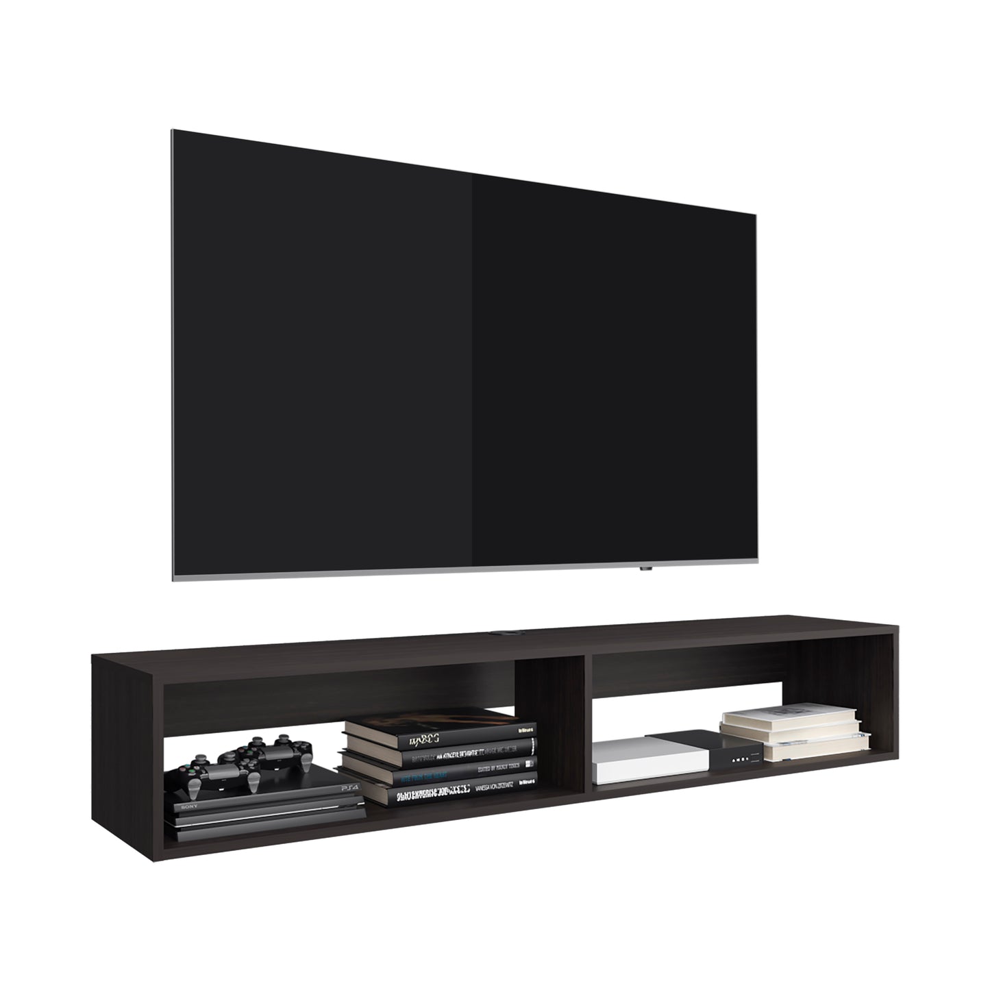 Eco Floating Tv Stand 59" Wide with Two Shelves