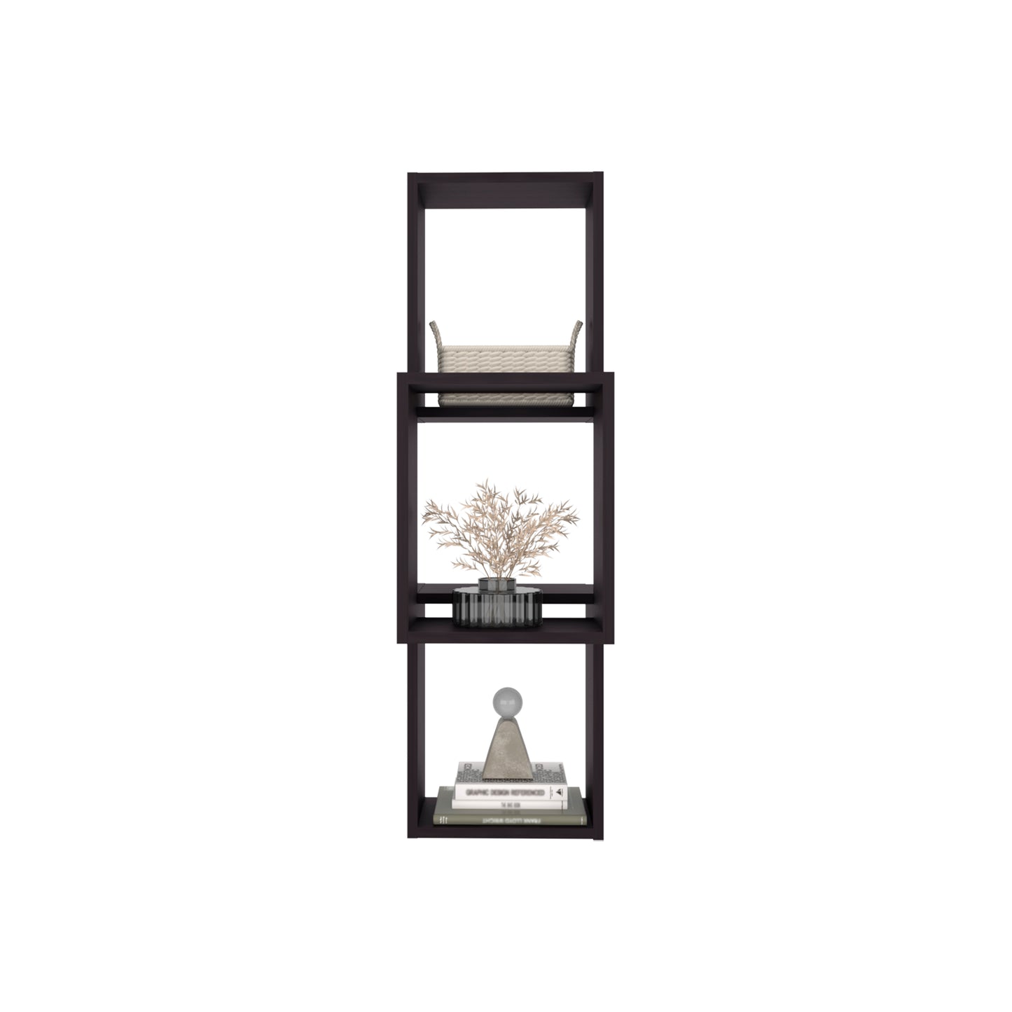 Seyner 3-Cube Wall Shelf, Open Storage and Display Shelves for Living Room Decor or Office Decor