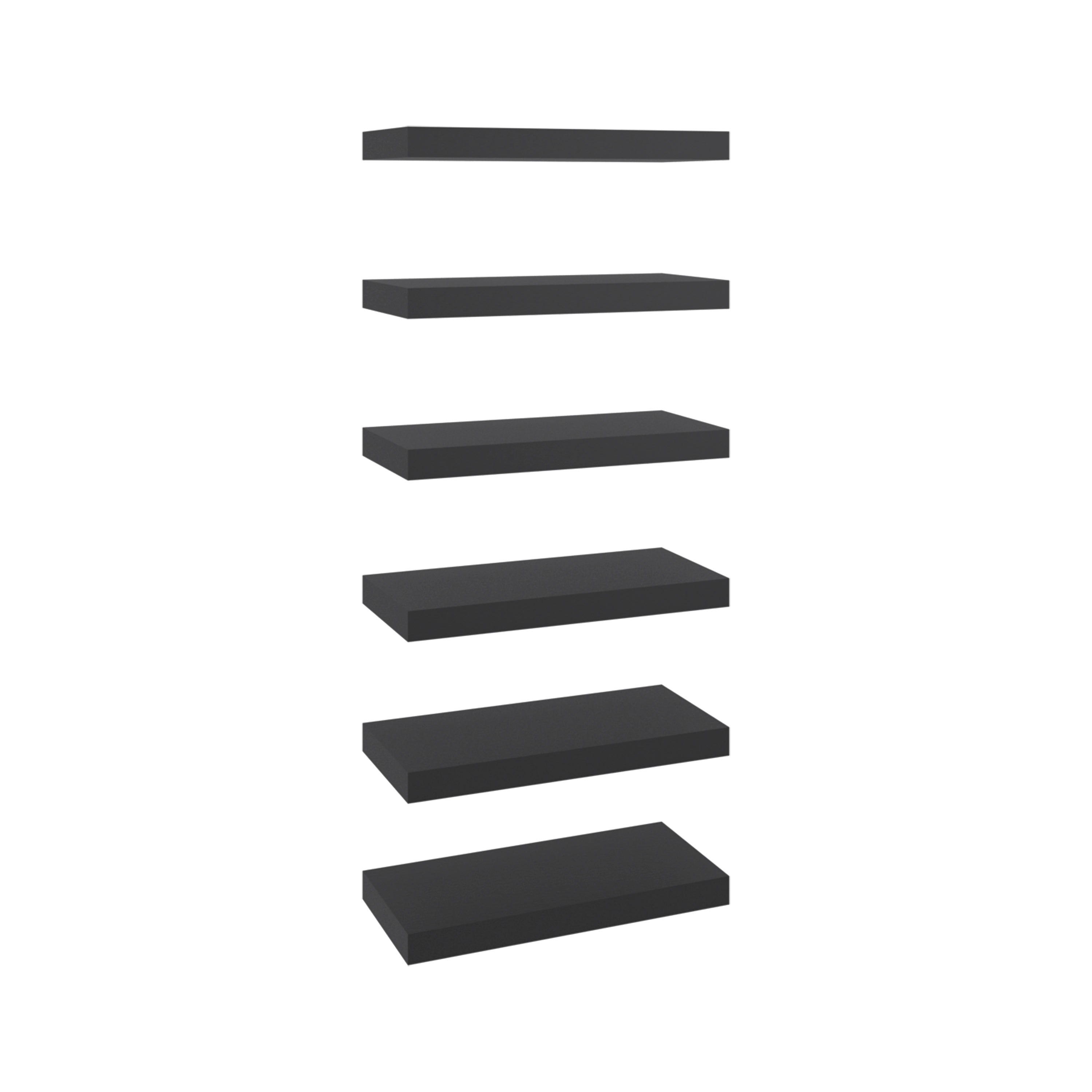 18" x 8" Floating Wall Shelf, Wall-Mounted Display Ledge for - Wengue