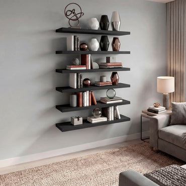42" x 10" Floating Wall Shelf, Wall-Mounted Display Ledge fo - Wengue