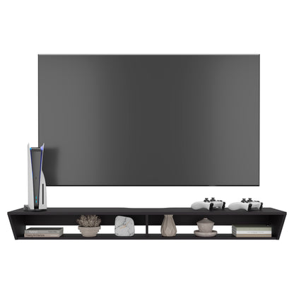 Russel 65" TV Stand with 3 Open Shelves, Modern Media Console for Living Room Entertainment Storage
