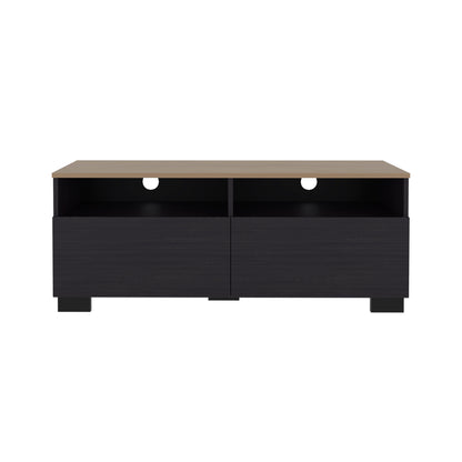 Colman Modern TV Stand with Open Shelves and Compact Profile, Minimalist Media Console for Living Room or Bedroom