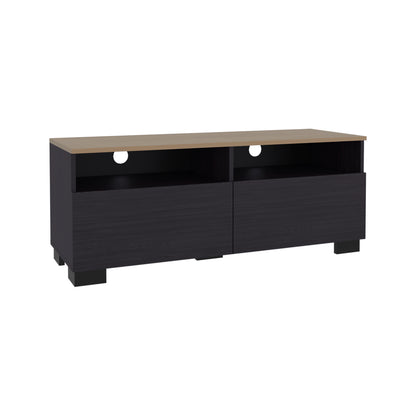 Colman Modern TV Stand with Open Shelves and Compact Profile, Minimalist Media Console for Living Room or Bedroom