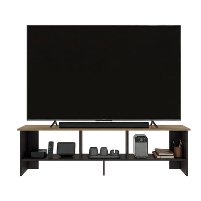 Belga 65" TV Stand with 4 Open Shelves, Modern Media Console for Living Room Entertainment Storage