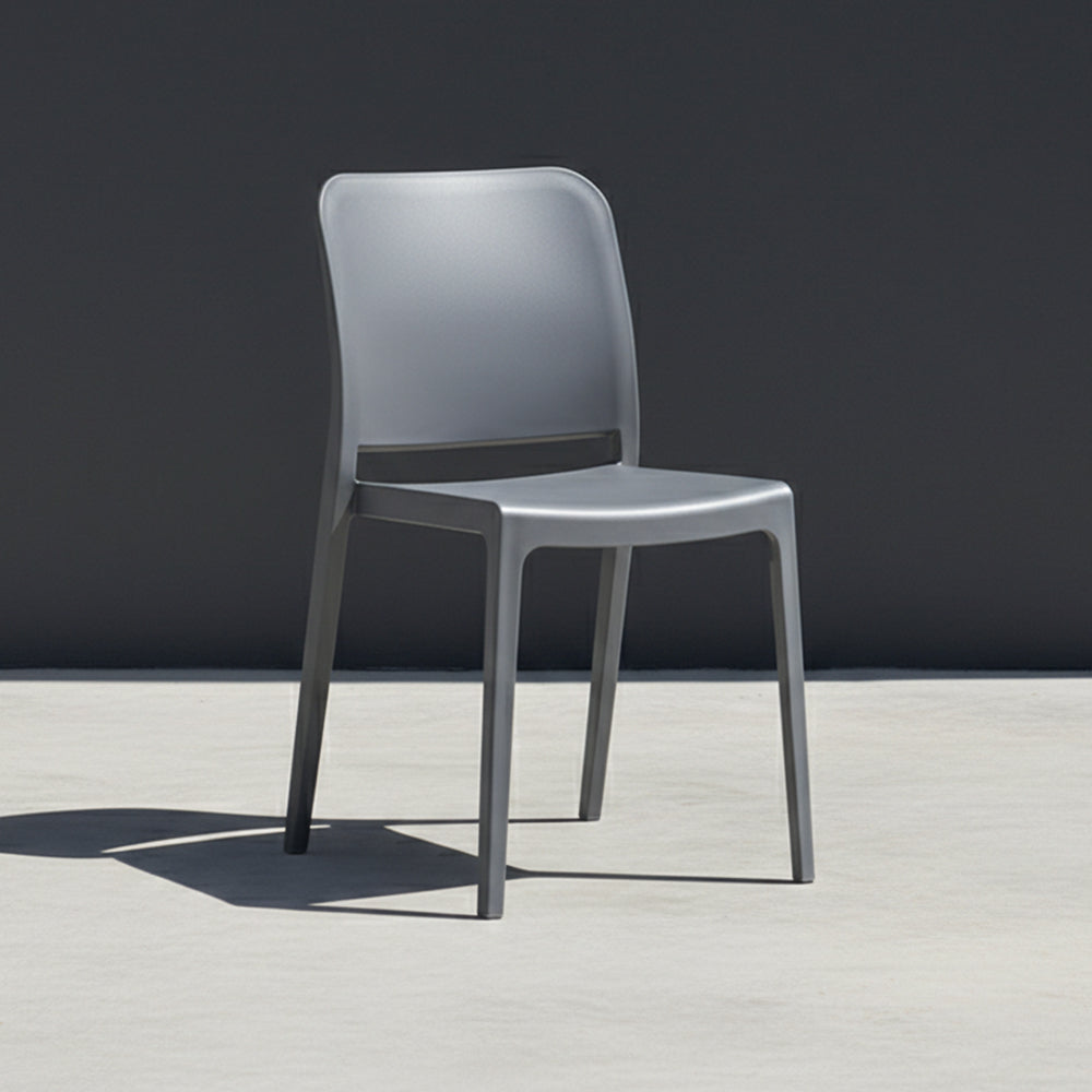 TuHome Triveca Mid-Century Modern Dining Chair, Luxe Upholst - Grey