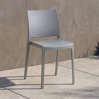 TuHome Soho Modern Dining Chair, Contemporary Compact Accent - Dark Grey