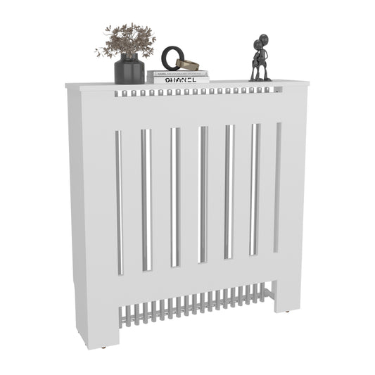Radiator Cover Linn with Cabinet and Slatted Panel, Modern Home Furniture for Heating Units, Ventilated Decorative Enclosure with Extra Shelf Space, Ideal for Small to Medium Rooms