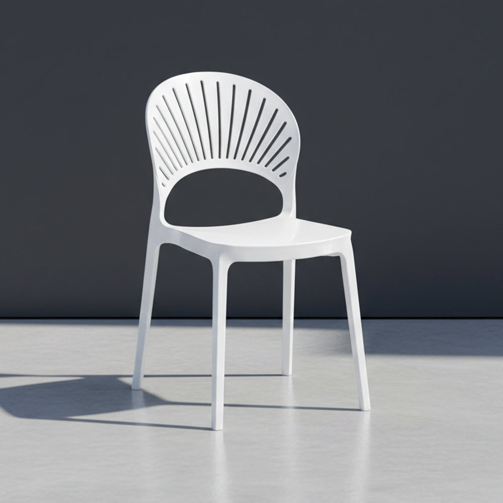 TuHome Paraiso Modern Dining Chair, Sophisticated High-Back  - White