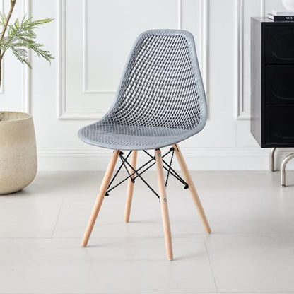 TuHome Marcus Modern Dining Chair, Mid-Century Ergonomic Acc - Dark Grey
