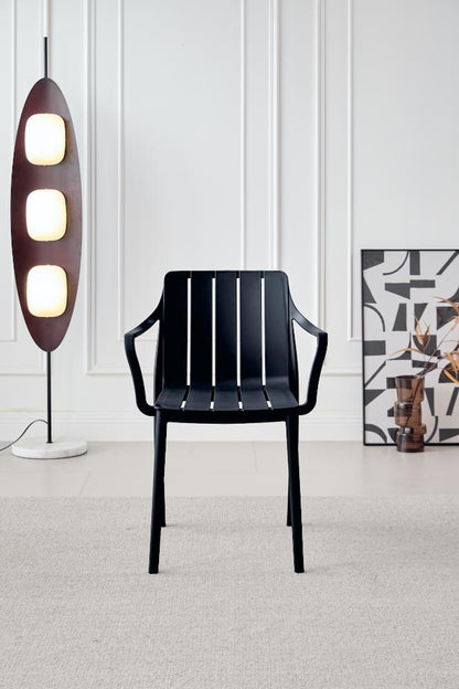 TuHome Alice Modern Dining Chair, Sophisticated High-Back Up - Black