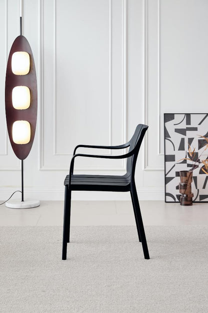 TuHome Alice Modern Dining Chair, Sophisticated High-Back Up - Black