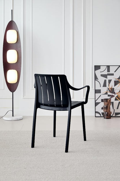 TuHome Alice Modern Dining Chair, Sophisticated High-Back Up - Black
