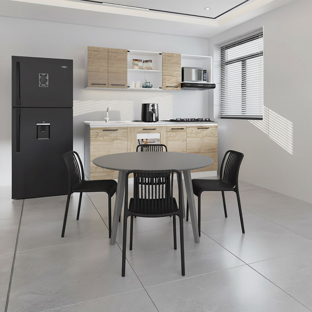 TuHome Terra Modern Dining Chair, Sophisticated High-Back Up - Black