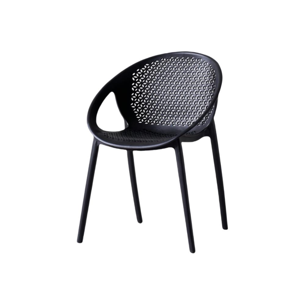 TuHome Selva Modern Dining Chair, Sophisticated High-Back Up - Black
