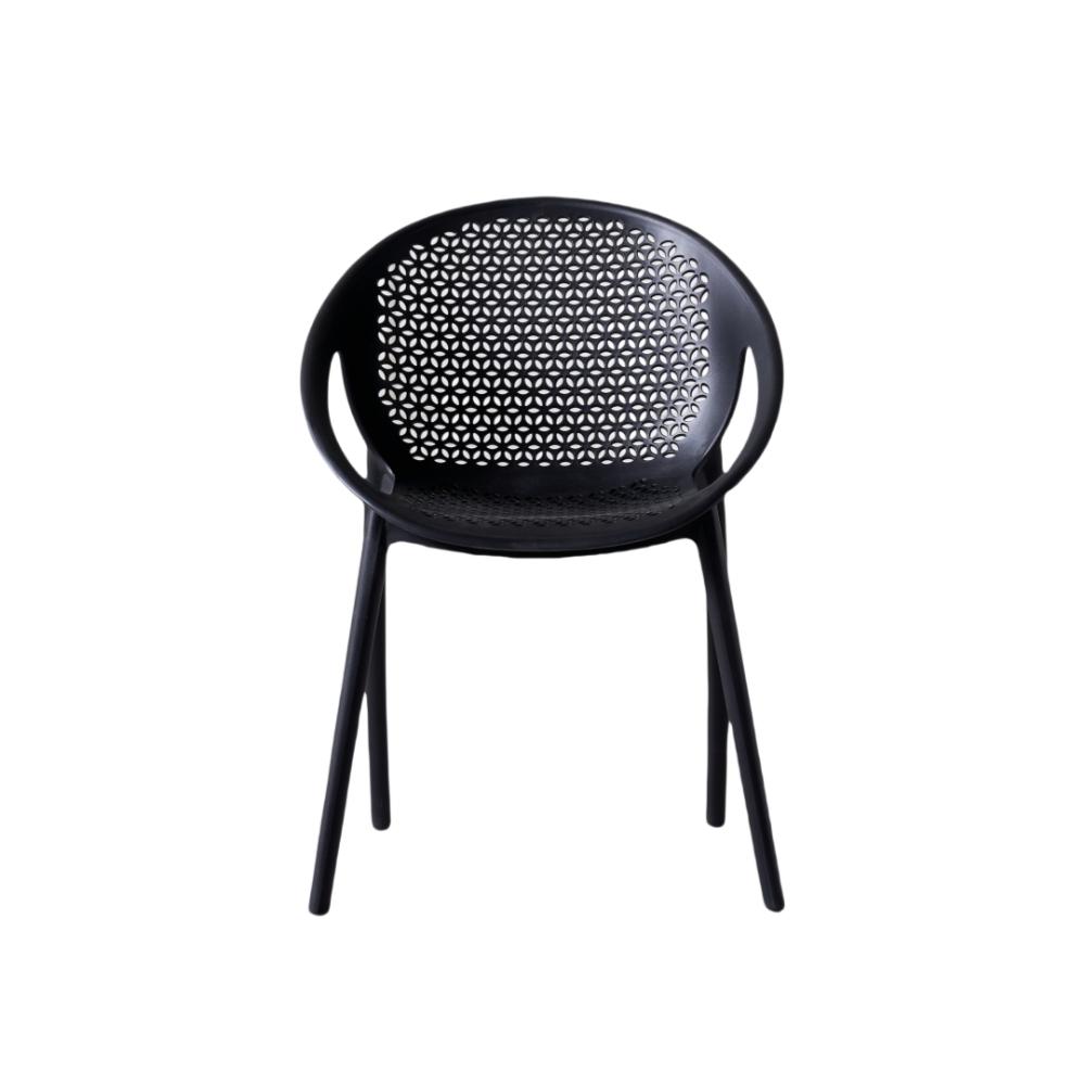 TuHome Selva Modern Dining Chair, Sophisticated High-Back Up - Black
