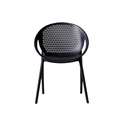 TuHome Selva Modern Dining Chair, Sophisticated High-Back Up - Black