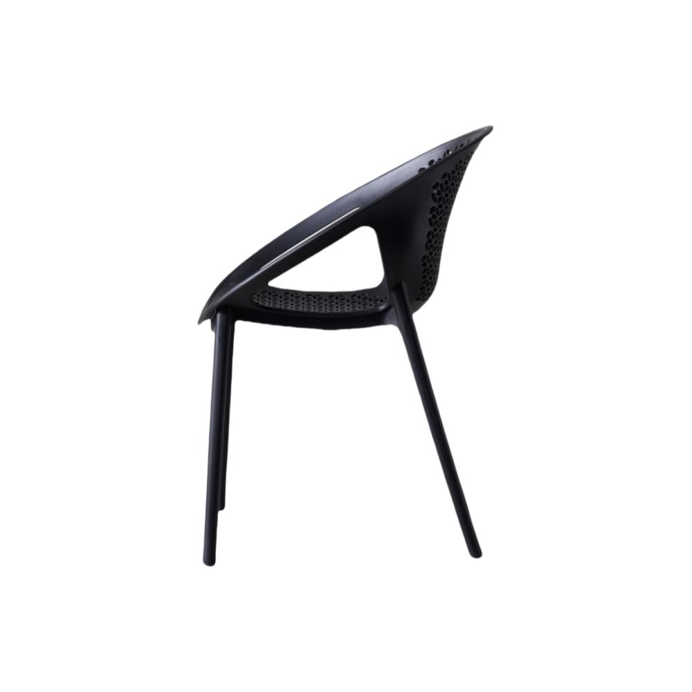 TuHome Selva Modern Dining Chair, Sophisticated High-Back Up - Black