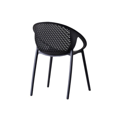 TuHome Selva Modern Dining Chair, Sophisticated High-Back Up - Black