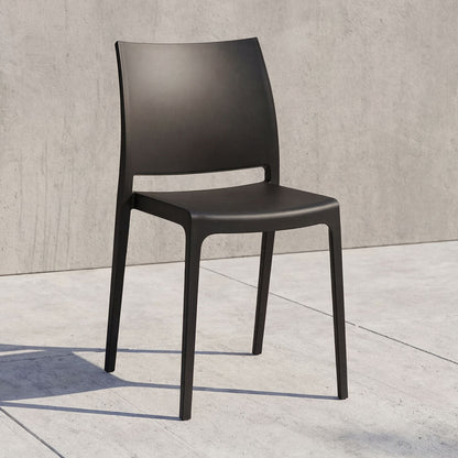 TuHome Soho Modern Dining Chair, Contemporary Compact Accent - Black