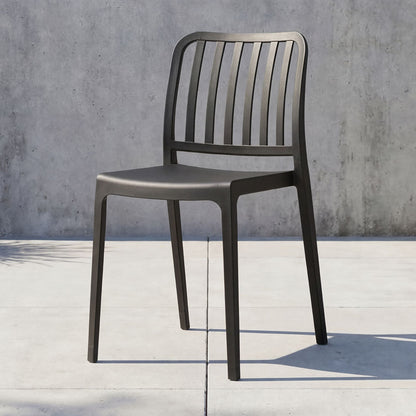 TuHome Brooklyn Industrial Dining Chair, Modern Urban Accent - Black