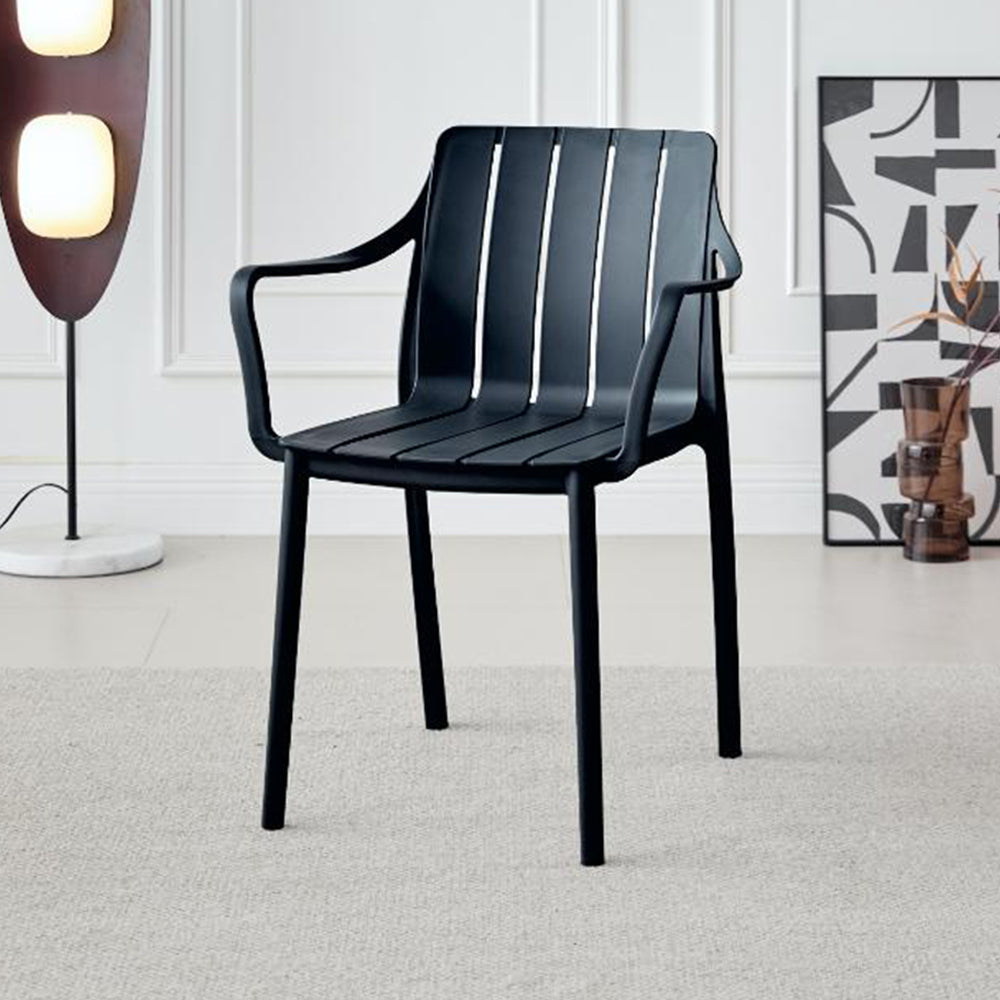 TuHome Alice Modern Dining Chair, Sophisticated High-Back Up - Black