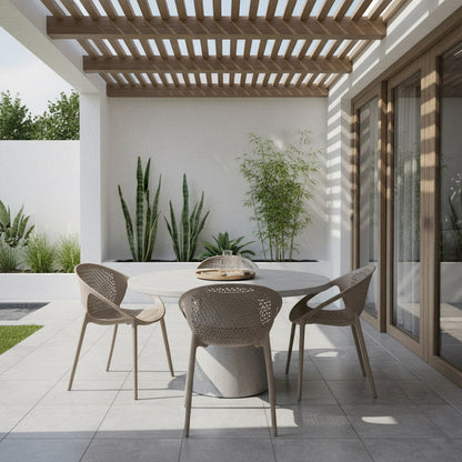 TuHome Selva Modern Dining Chair, Sophisticated High-Back Up - Taupe