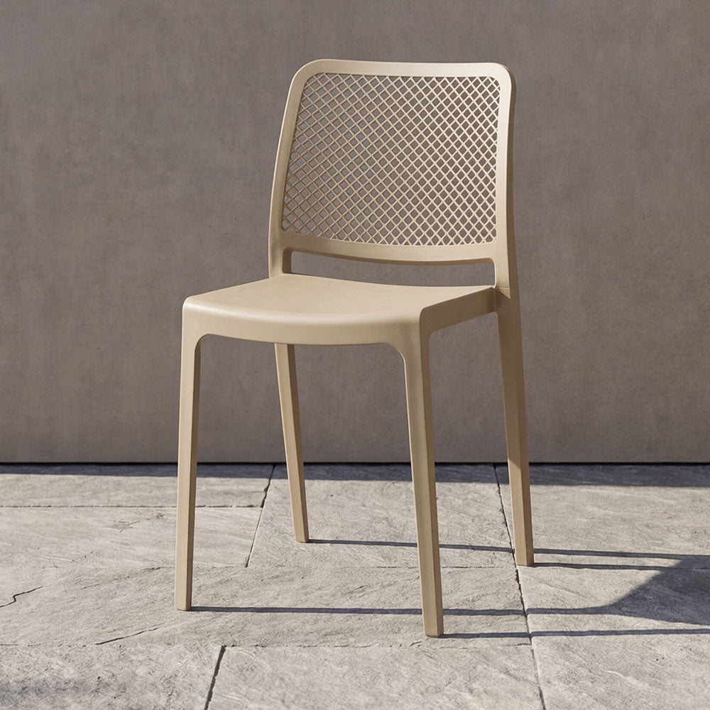 TuHome Manhattan Modern Dining Chair, Sophisticated High-Bac - Taupe
