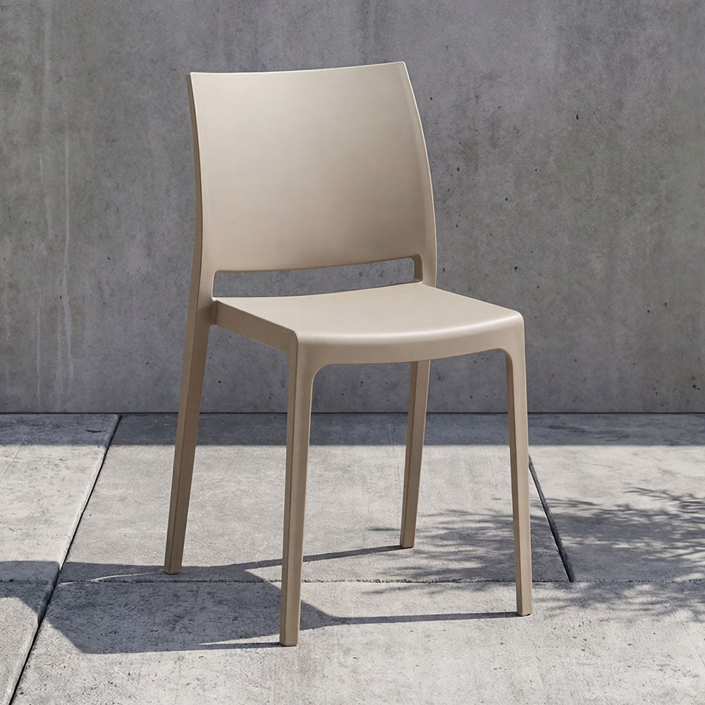 TuHome Soho Modern Dining Chair, Contemporary Compact Accent - Taupe