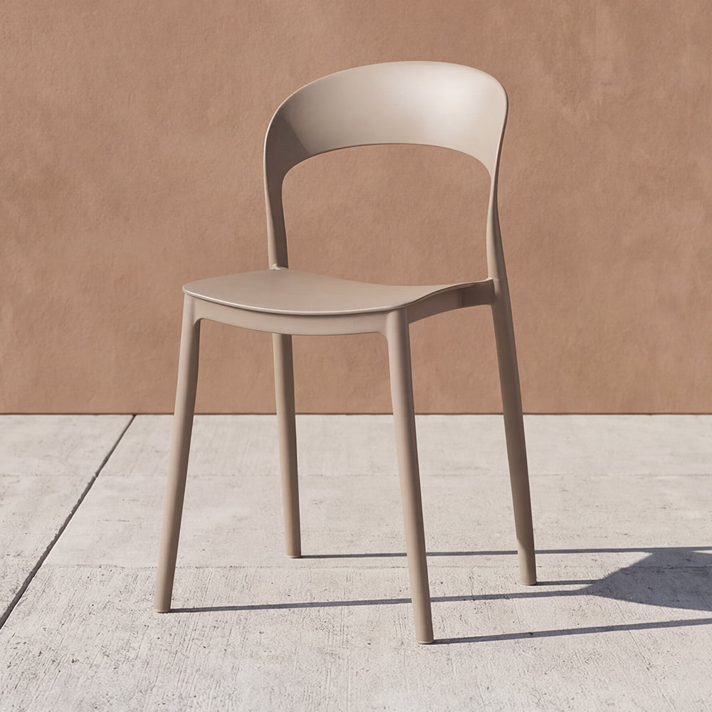 TuHome Patrick Modern Dining Chair, Sleek Upholstered Accent - Taupe
