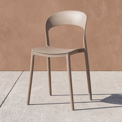 TuHome Patrick Modern Dining Chair, Sleek Upholstered Accent - Taupe