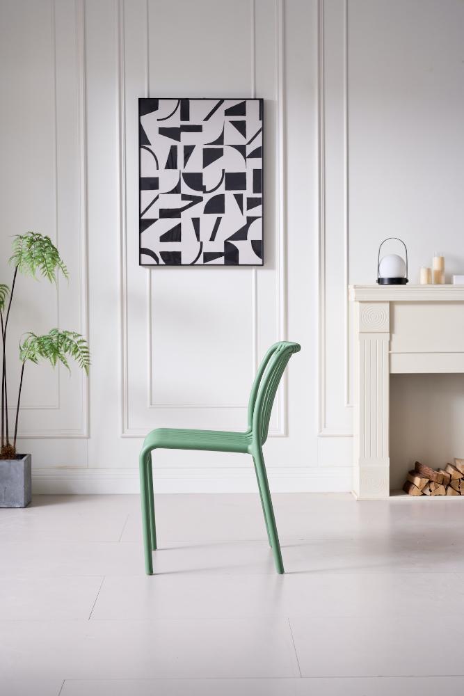 TuHome Terra Modern Dining Chair, Sophisticated High-Back Up - Olive