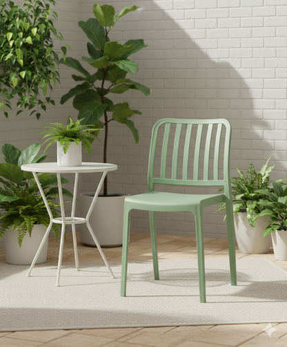 TuHome Brooklyn Industrial Dining Chair, Modern Urban Accent - Green