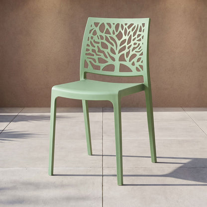 TuHome Harlem Modern Accent Chair, Contemporary Retro Dining - Green