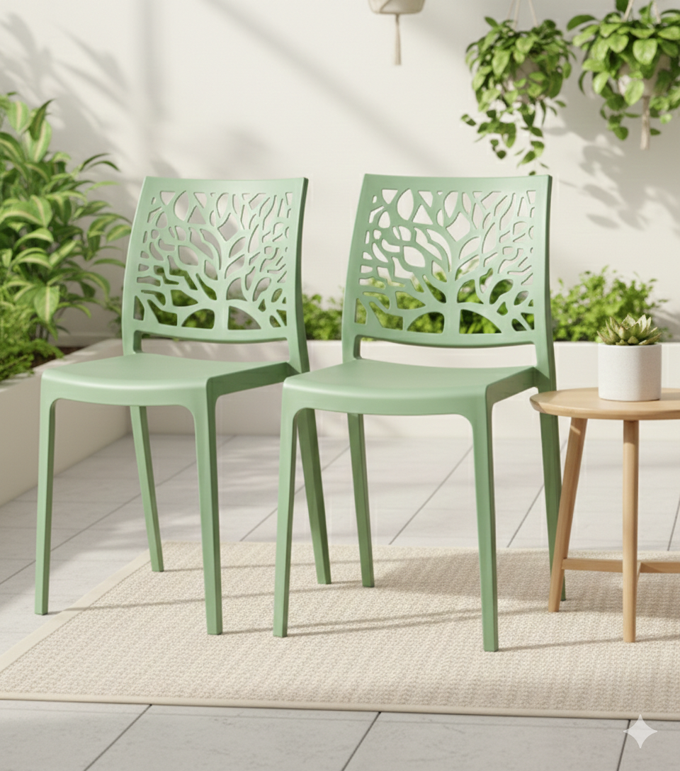 TuHome Harlem Modern Accent Chair, Contemporary Retro Dining - Green