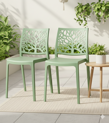 TuHome Harlem Modern Accent Chair, Contemporary Retro Dining - Green