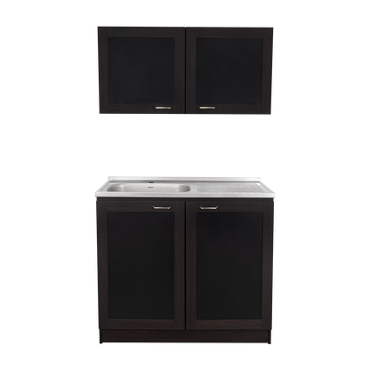 TUHOME Zurich Cabinet Set with Double Door Cabinet, Two Interior Shelves, Spacious Storage and Superior Top Surface for Organized Kitchen Spaces, Freestanding Solution for Home Efficiency and Daily Convenience