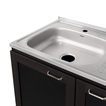TUHOME Zurich Cabinet Set with Double Door Cabinet, Two Interior Shelves, Spacious Storage and Superior Top Surface for Organized Kitchen Spaces, Freestanding Solution for Home Efficiency and Daily Convenience