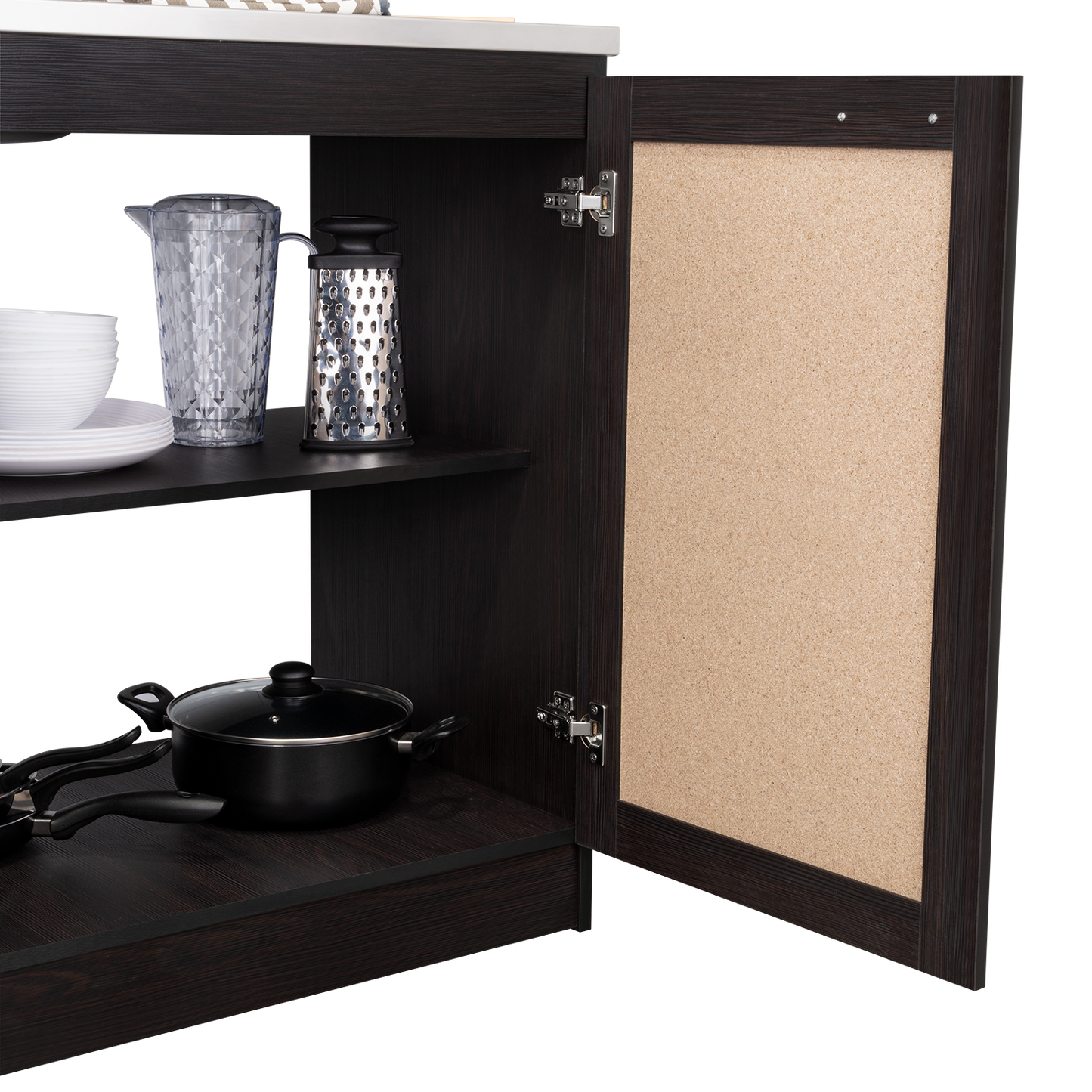 TUHOME Zurich Cabinet Set with Double Door Cabinet, Two Interior Shelves, Spacious Storage and Superior Top Surface for Organized Kitchen Spaces, Freestanding Solution for Home Efficiency and Daily Convenience
