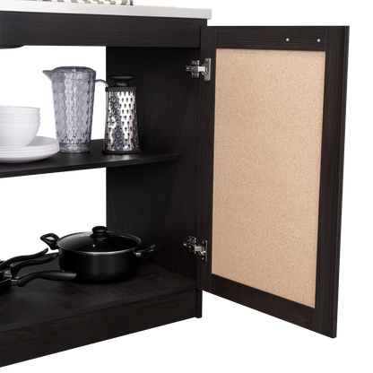 TUHOME Zurich Cabinet Set with Double Door Cabinet, Two Interior Shelves, Spacious Storage and Superior Top Surface for Organized Kitchen Spaces, Freestanding Solution for Home Efficiency and Daily Convenience