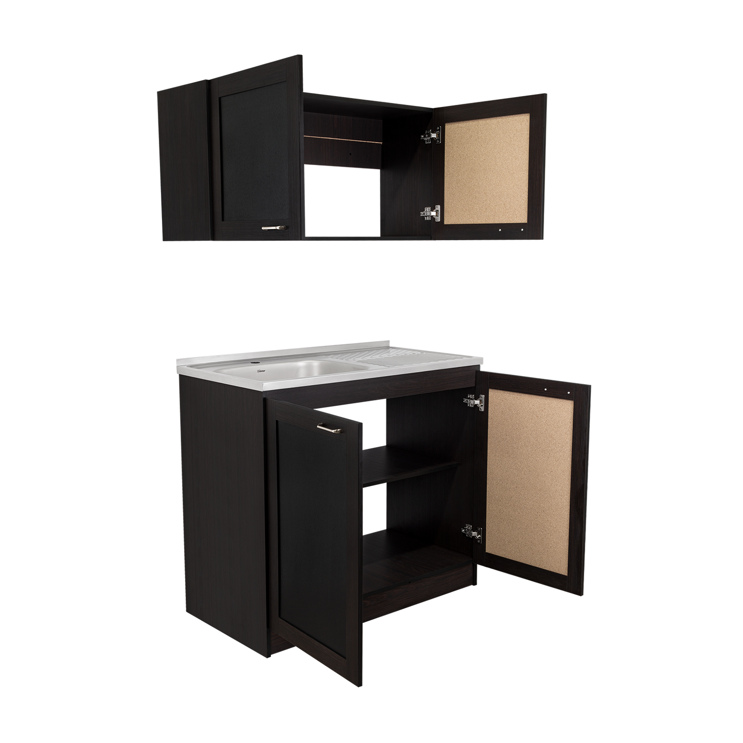 TUHOME Zurich Cabinet Set with Double Door Cabinet, Two Interior Shelves, Spacious Storage and Superior Top Surface for Organized Kitchen Spaces, Freestanding Solution for Home Efficiency and Daily Convenience