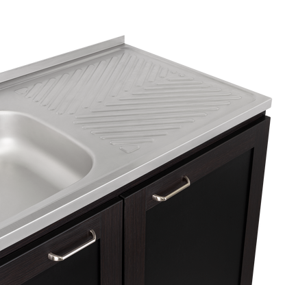 TUHOME Zurich Cabinet Set with Double Door Cabinet, Two Interior Shelves, Spacious Storage and Superior Top Surface for Organized Kitchen Spaces, Freestanding Solution for Home Efficiency and Daily Convenience