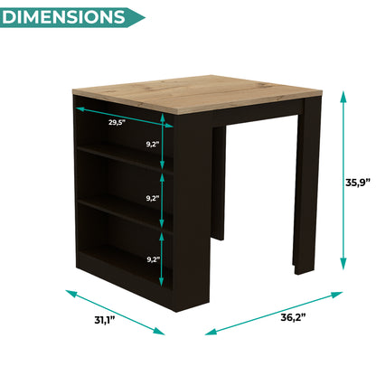 Tuhome Kitchen Counter with Spacious Storage, Open Shelves, Modern and Functional Design, Ideal for Kitchens, Dining Rooms, or Utility Spaces