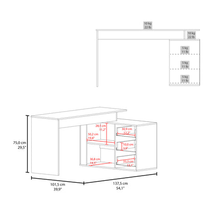 Upton L-Shape Home Office Desk, Studio, Bedroom, Library, Study Table, Work